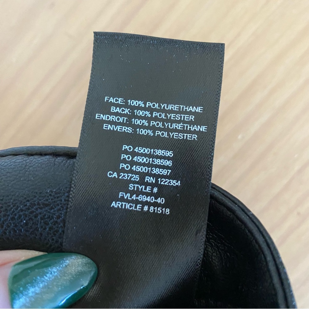 Aritzia wilfred melina faux leather pants black - Picture 8 of 12